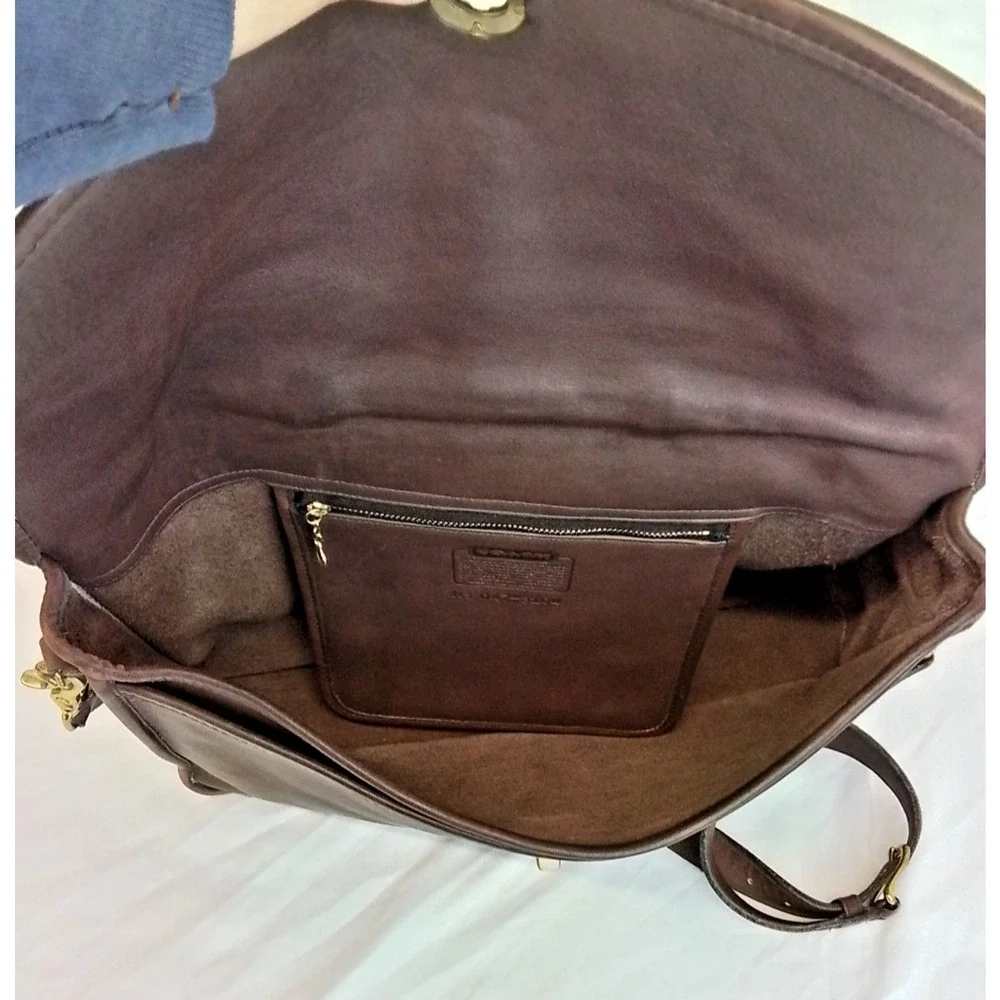 Coach Leather Lexington Briefcase Messenger Bag Mahogany VTG 1990 #J4150